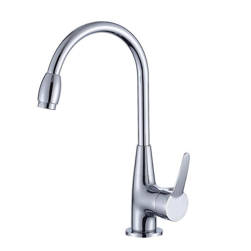 Good Quality Modern Deck Mounted Single Handle Chrome Zinc Kitchen Mixer Faucet