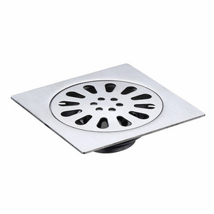 Modern Anti-Odor Bathroom Shower Concealed Square 4 inch Stainless Steel Floor Drain