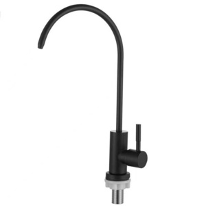 Matte Black Drinking Water Filter Faucet Stainless Steel 360 Degree Rotation Lead-Free Kitchen Single Cold Tap