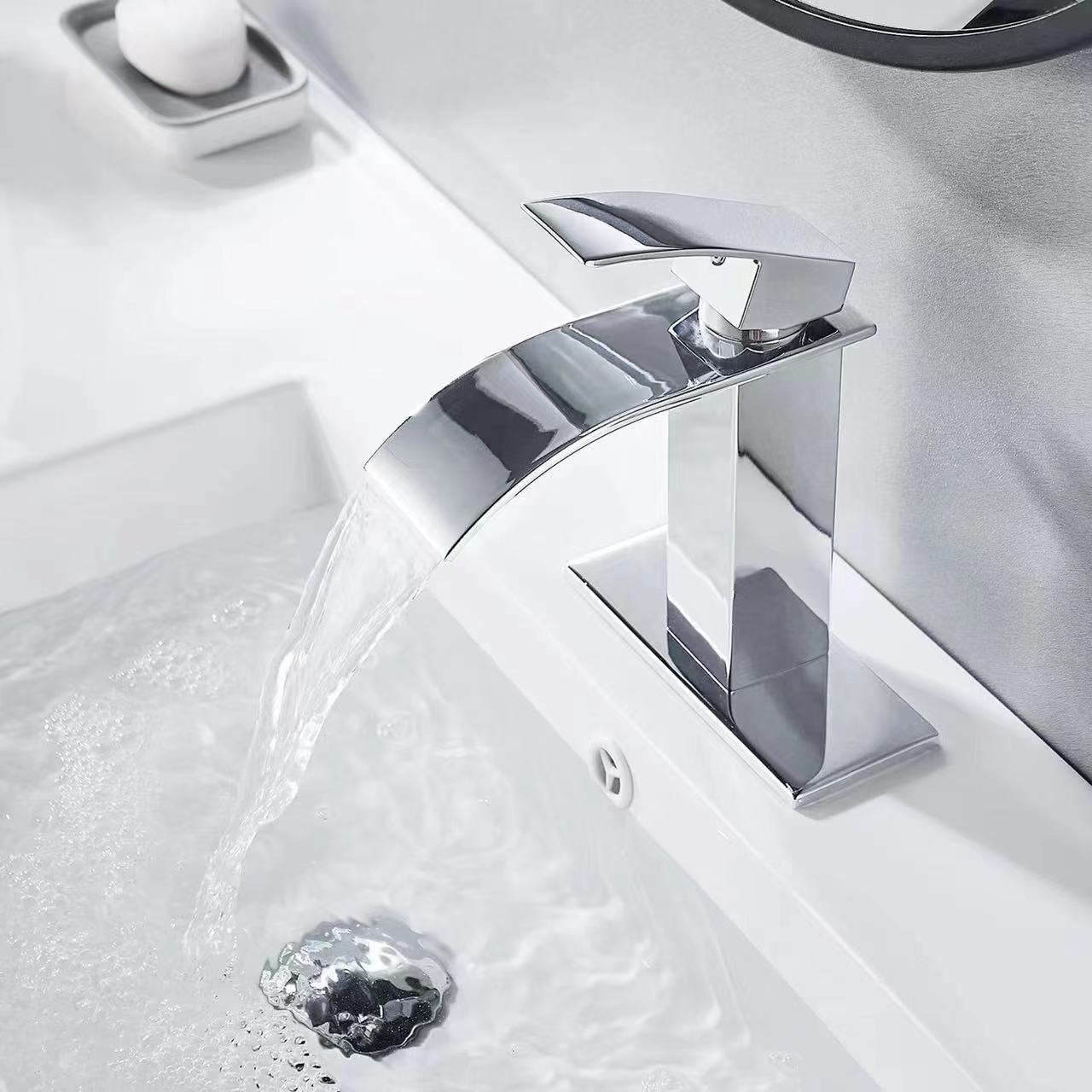 Hot Selling 6inch Chrome Stainless Steel Basin Faucet Hole Cover Deck Base Plate for Bathroom