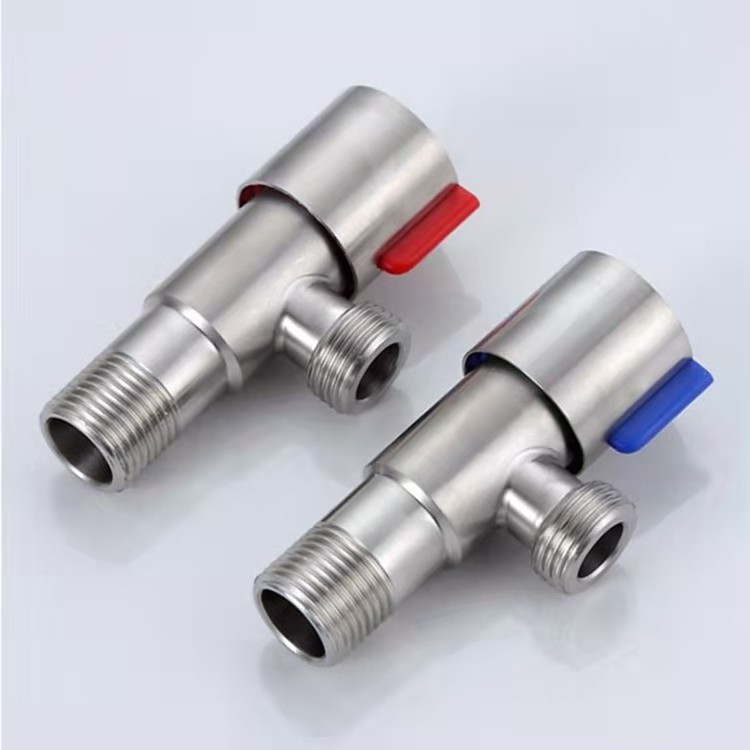 Commercial Factory Supplied Water Control Faucet Angle Valve Bathroom Kitchen Fittings 1/2  SUS 304 OEM Toilet Angle Valve