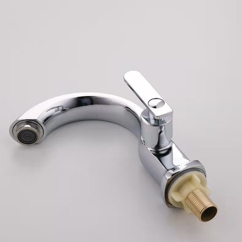 Thailand Hot Selling Export Single Lever Single Cold Water Chrome Zinc Basin Faucet Tap On Sale