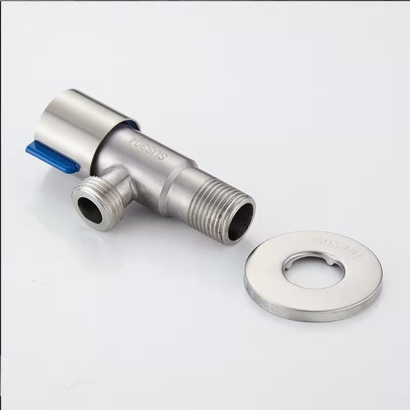 Commercial Factory Supplied Water Control Faucet Angle Valve Bathroom Kitchen Fittings 1/2  SUS 304 OEM Toilet Angle Valve