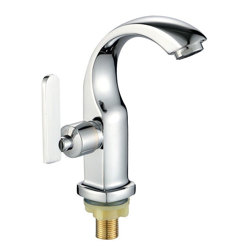 Thailand Hot Selling Export Single Lever Single Cold Water Chrome Zinc Basin Faucet Tap On Sale