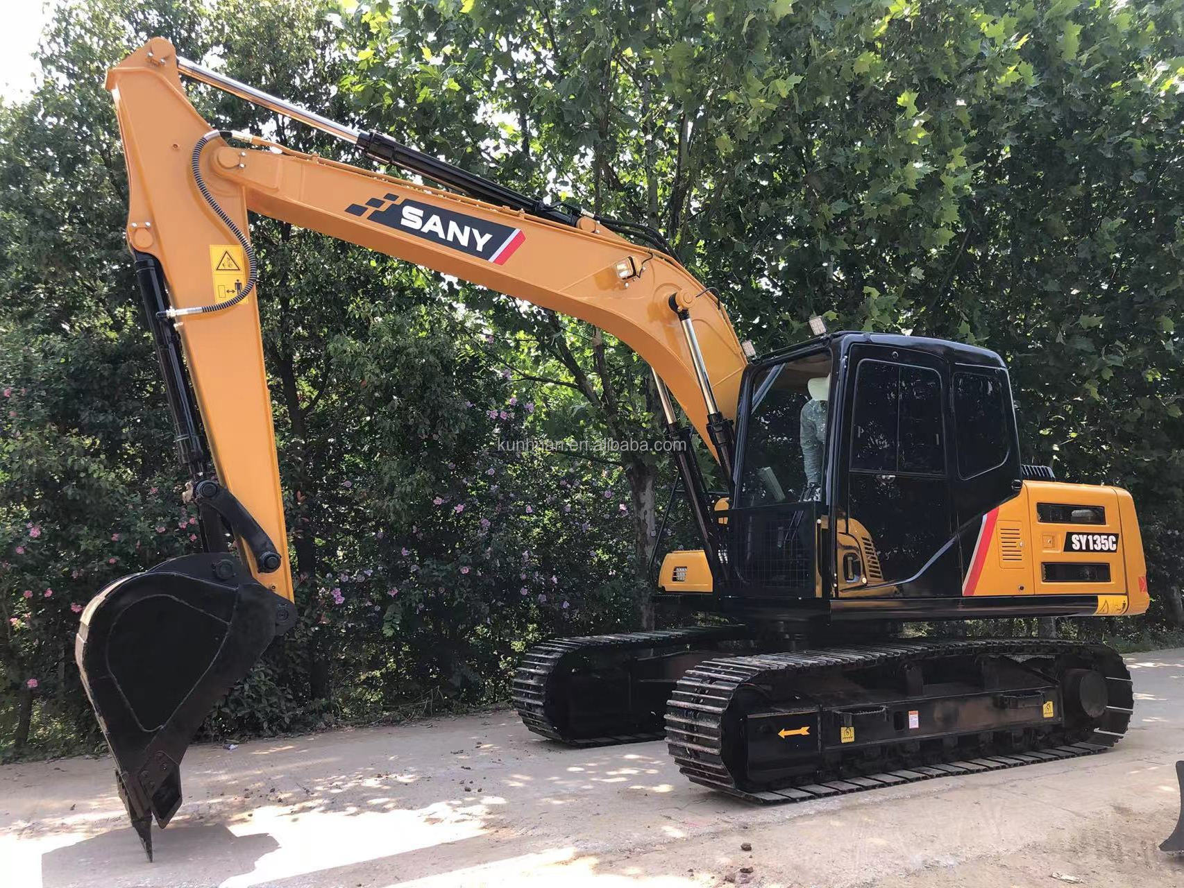 Original 13 ton excavator sy135c sy135c-8S good condition second hand excavator hydraulic crawler excavator