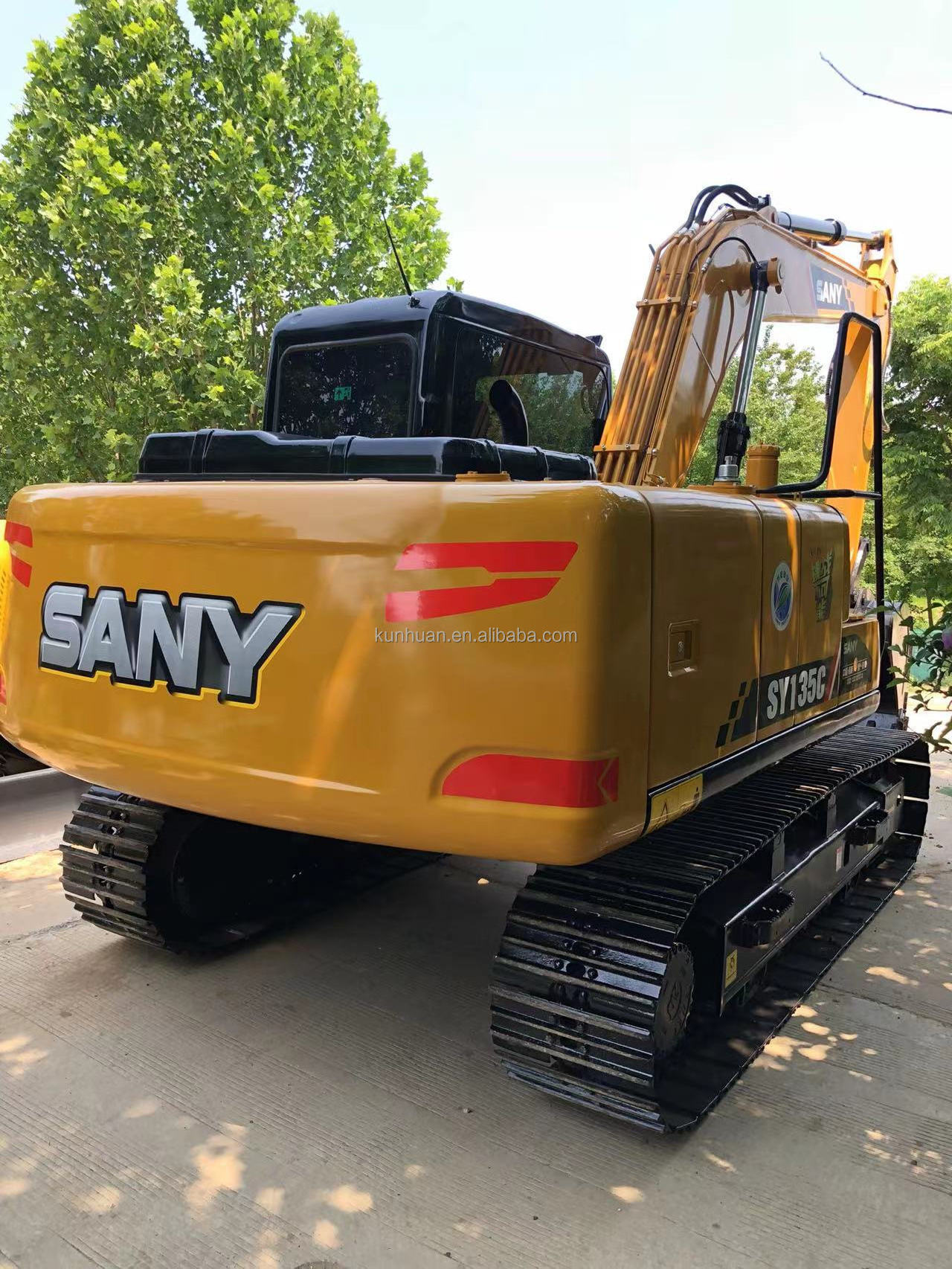 Original 13 ton excavator sy135c sy135c-8S good condition second hand excavator hydraulic crawler excavator