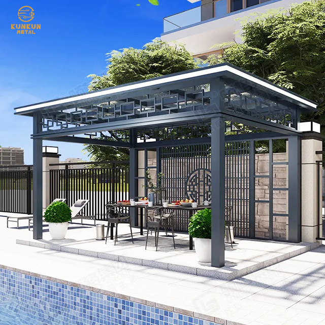 Garden modern bioclimatic pergolas and gazebos outdoor 9 sq meters 3x3 5x5 5x3 luxury garden gazebo aluminum pergola