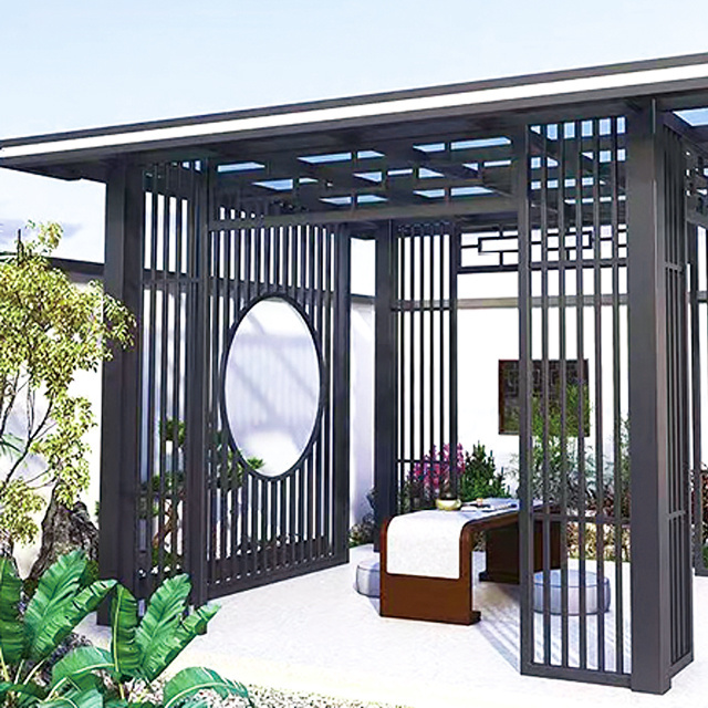 Pavilion All Season  Aluminium Pergola Canopy Garden Pavilion patio Aluminium Gazebo Outdoor Louver Pergolas