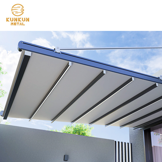 Best Price Electric Full Box Retractable Sun Shade Awning Windproof Cassette Motorized Window Door Canopy Awning Outdoor