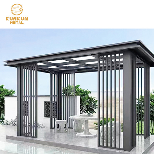 Pavilion All Season  Aluminium Pergola Canopy Garden Pavilion patio Aluminium Gazebo Outdoor Louver Pergolas