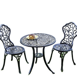 Leisure Patio Garden Set 2 Chair And 1 Table Cast Aluminum Dining Set Outdoor lovers tea table and chairs