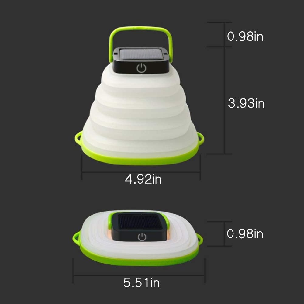 Solar Powered Rechargeable Led Collapsible Solar Lamp Camping Lantern Collapsible Water Cup Camping Light Silicone  Light