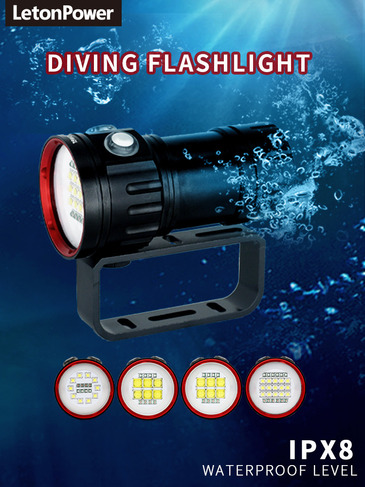 Diving Flashlight Waterproof Diving Light Outdoor Underwater Diving Light LED Industrial Rechargeable Battery IP68 Ni-mh 85 0.7