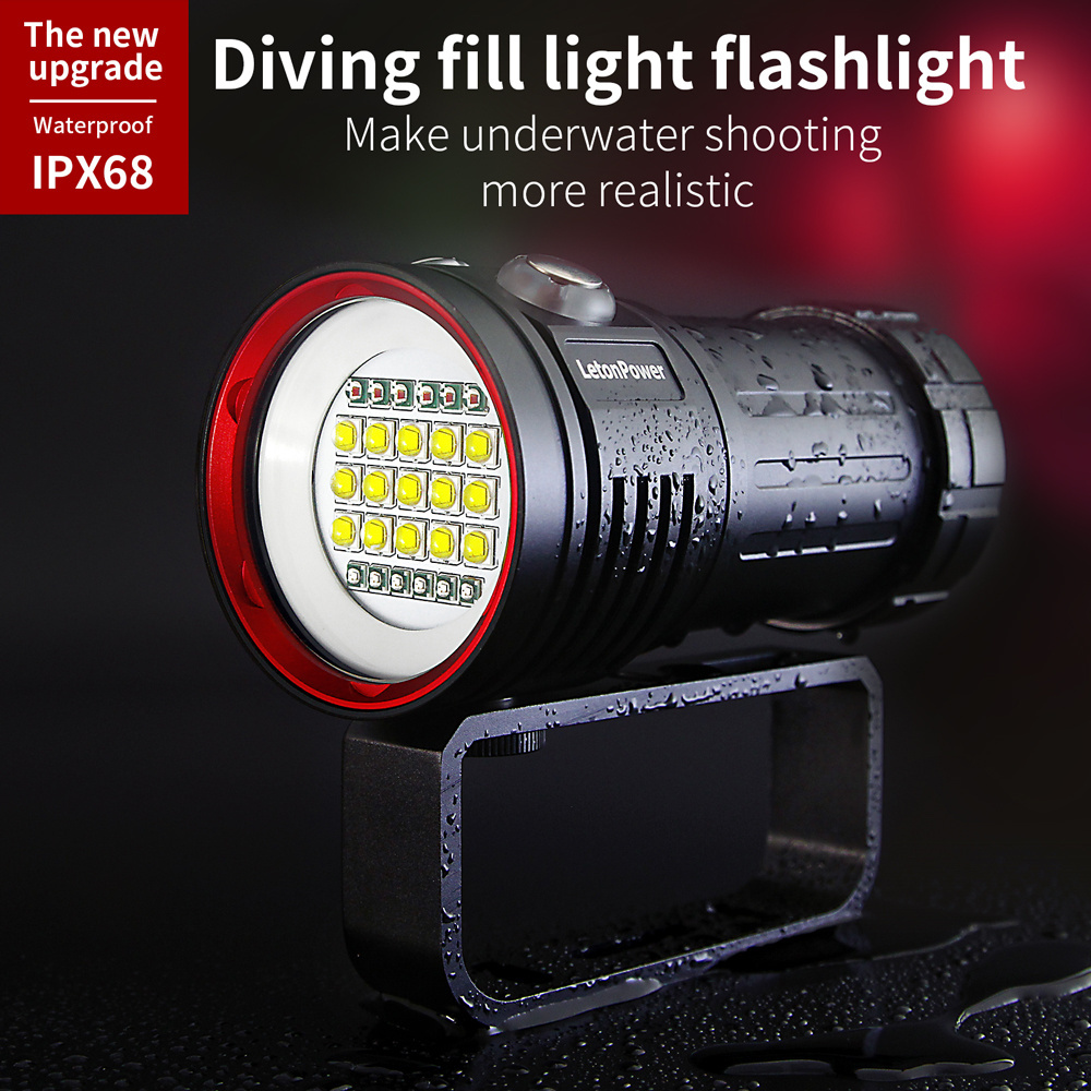 10000 lumens high-end LED scuba diving photography searchlight hunting light night diving flashlight special light