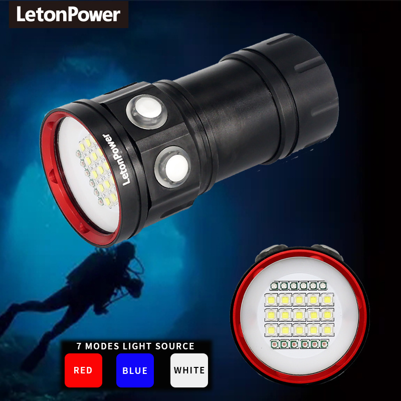 Diving Flashlight Waterproof Diving Light Outdoor Underwater Diving Light LED Industrial Rechargeable Battery IP68 Ni-mh 85 0.7