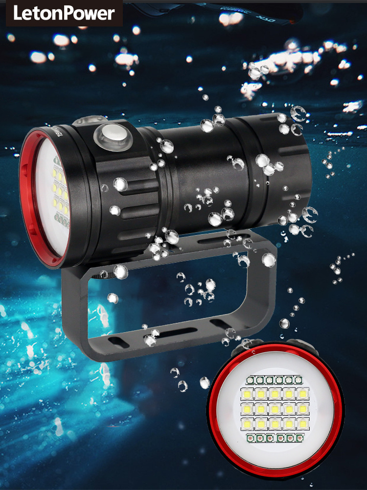 Diving Flashlight Waterproof Diving Light Outdoor Underwater Diving Light LED Industrial Rechargeable Battery IP68 Ni-mh 85 0.7