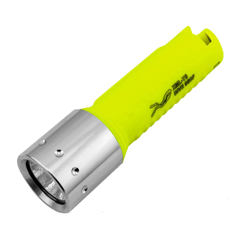 3 Mode Diving Flashlight 18650 Battery Underwater IP68 Powerful Diving Flashlight with Wrist Strap