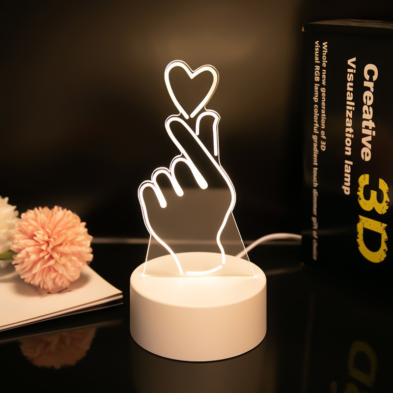 3D Visual Night Light Multicolor LED Mood Lamp for Children Illusion Nightlight