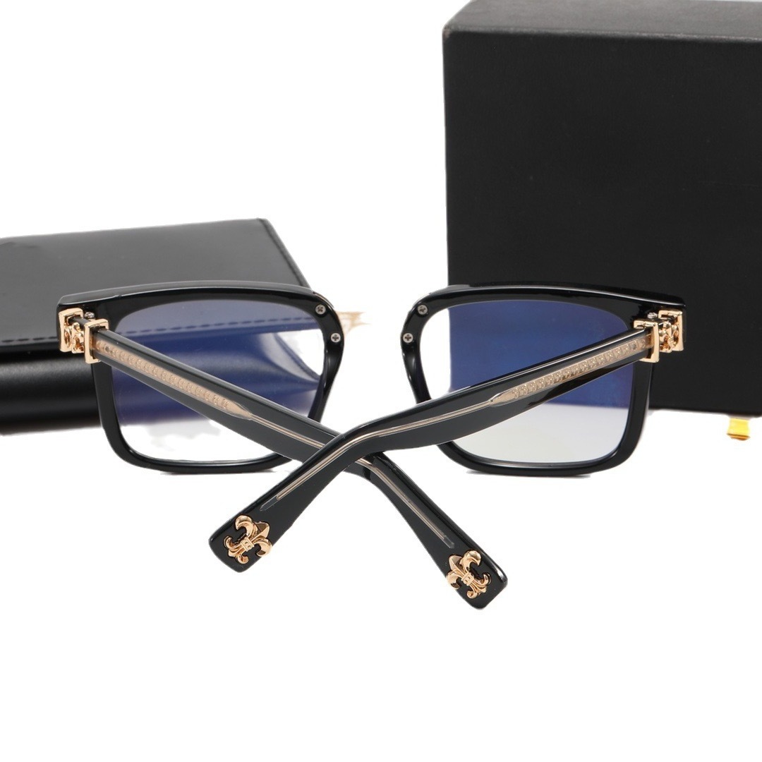 Wholesale retro luxury black square men glasses brand designer anti blue light women eyeglasses frame 2024