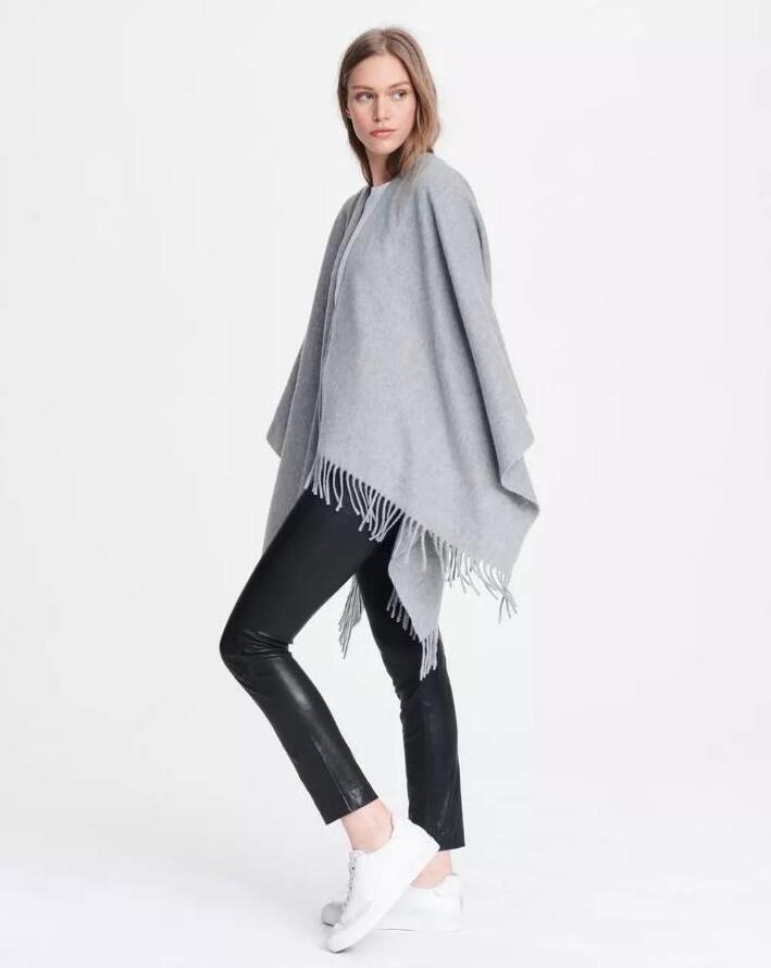 Factory outlet Winter soft warm shawl women's scarf solid color pure cashmere woven fashion cashmere shawl