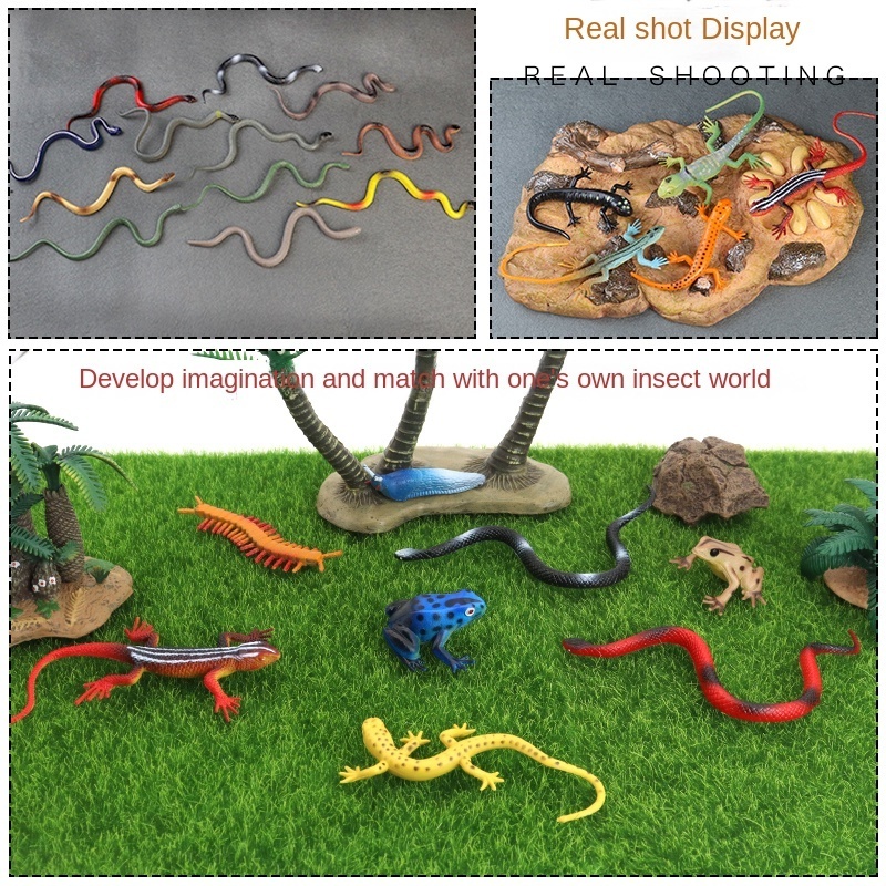 Spot wholesale Cognitive animal for children Soft glue The snake insect  lizard lizard Spider Reptile toy simulation