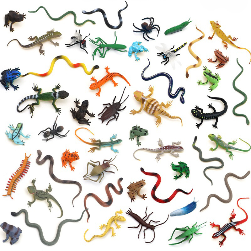 Spot wholesale Cognitive animal for children Soft glue The snake insect  lizard lizard Spider Reptile toy simulation