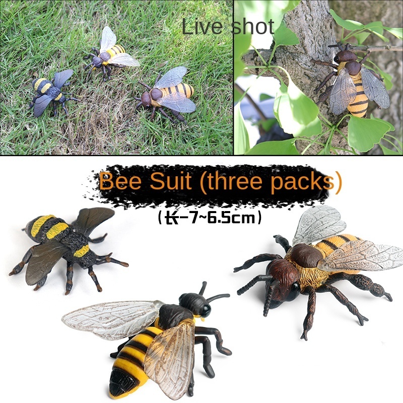 solid Insect world Spider beetle Artificial animal toy Bees Child education Dragonfly Insect sculpture Children's gift ladybug