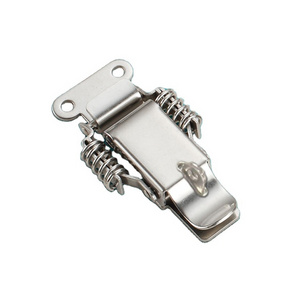 SK3-011 Electric Cabinet Box Lock Cylinders Spring Claw Latch with Safety Catch and Toggle Hasp Spring Locking Latch