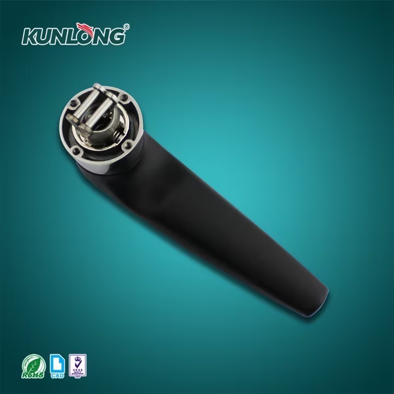 SK1-9003 Industrial Oven Lock Cylinders Black Rubber Wrapped 304 Stainless Steel Handle Latch with Durable Construction