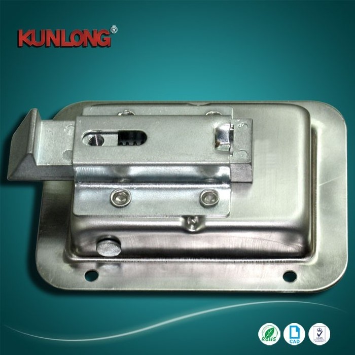 SK1-50030 Industrial Door Lock Zinc Alloy Metal Enclosure with Paddle Latch Slam Feature