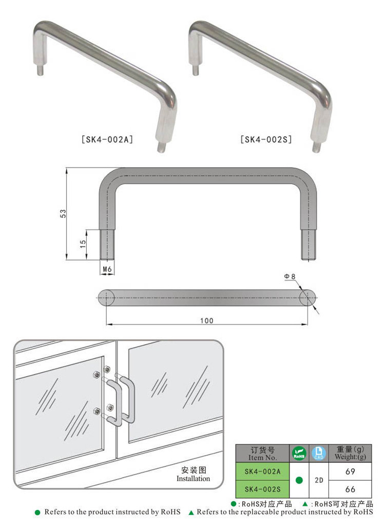 Black kitchen Door Hardware Pull Cabinet Handles