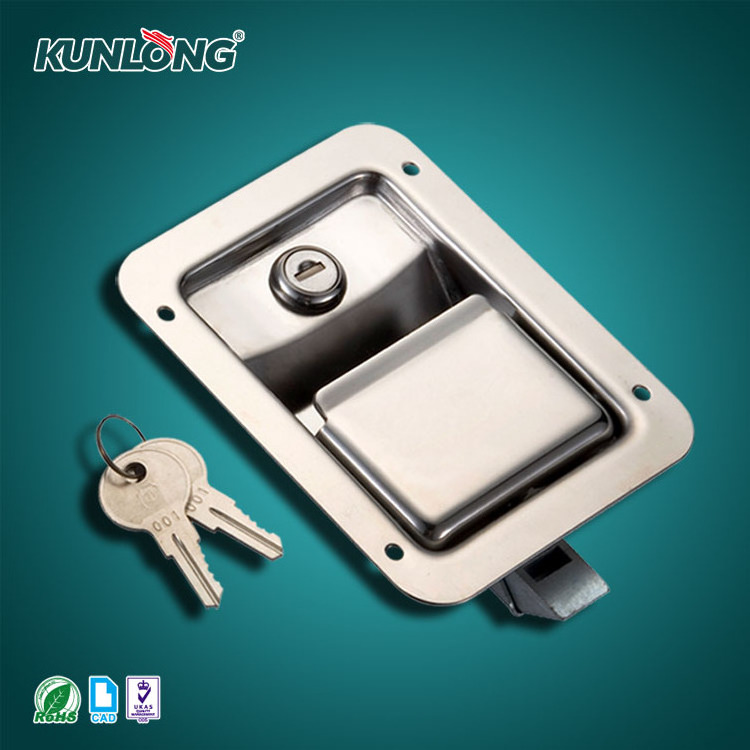 SK1-5005 Car Paddle Hood Latch Lock SUS304 Stainless Steel Cylinder with Dust Proof Cover Made of Durable Steel Material