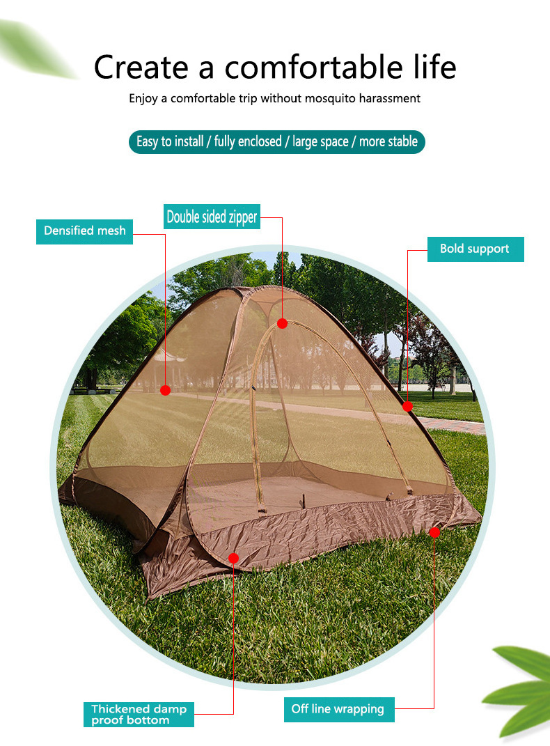 Fishing Quick Open  Outdoor Camping Mosquito Net Tent