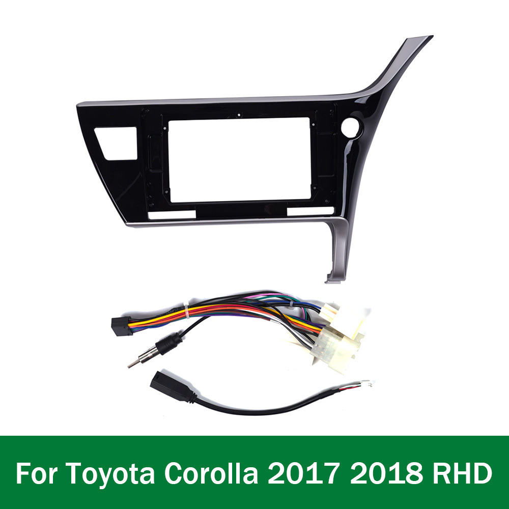 Car GPS Navigation Panel For Toyota Corolla 2017 2018 10.1 Inch Screen Radio Fascias Panel Frame 2 Din Headuint Car Stereo Frame