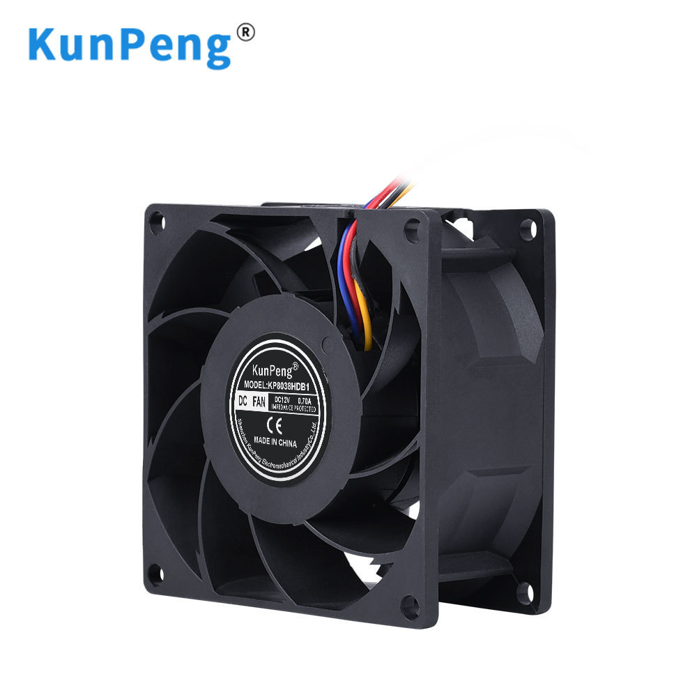 8038 80mm Ventilation Fan High CFM 80*80*38mm Brushless Dc Axial Cooling Fan 12V 24V