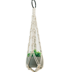 Polyester Macrame Handmade Wall Decor Plant Flower Basket Hanger for Leisure Home Decoration OEM