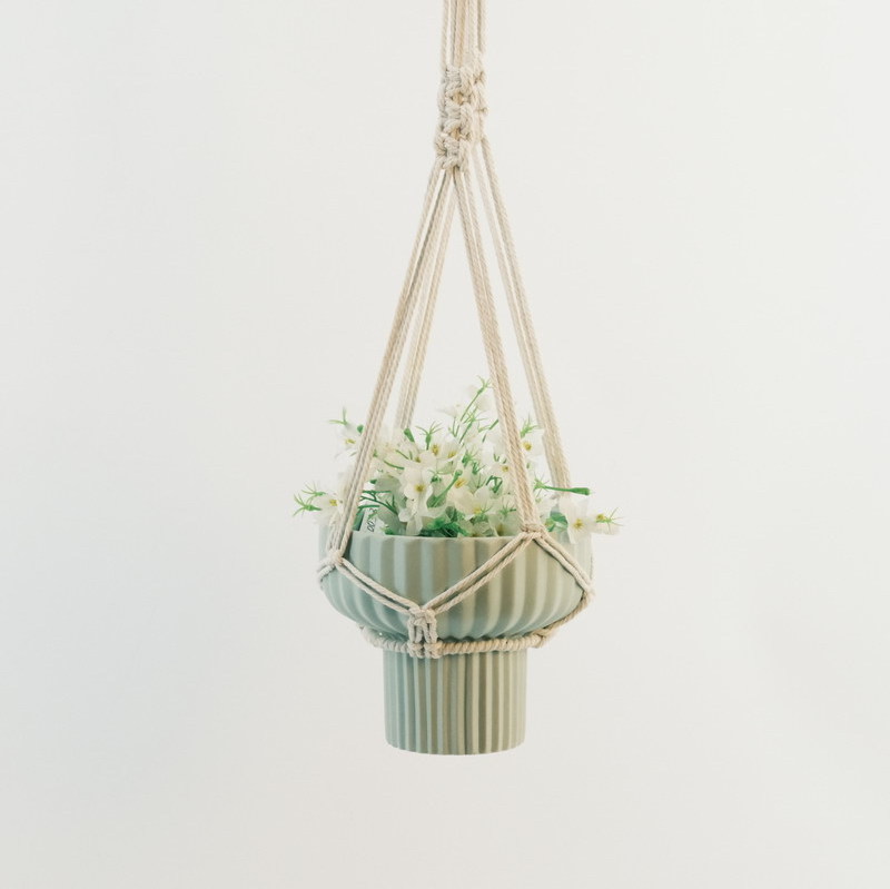 Macrame Handmade Plant Hanger Hanging Flowerpot for Garden and Home Decoration Hotel Decor Green Wall Art