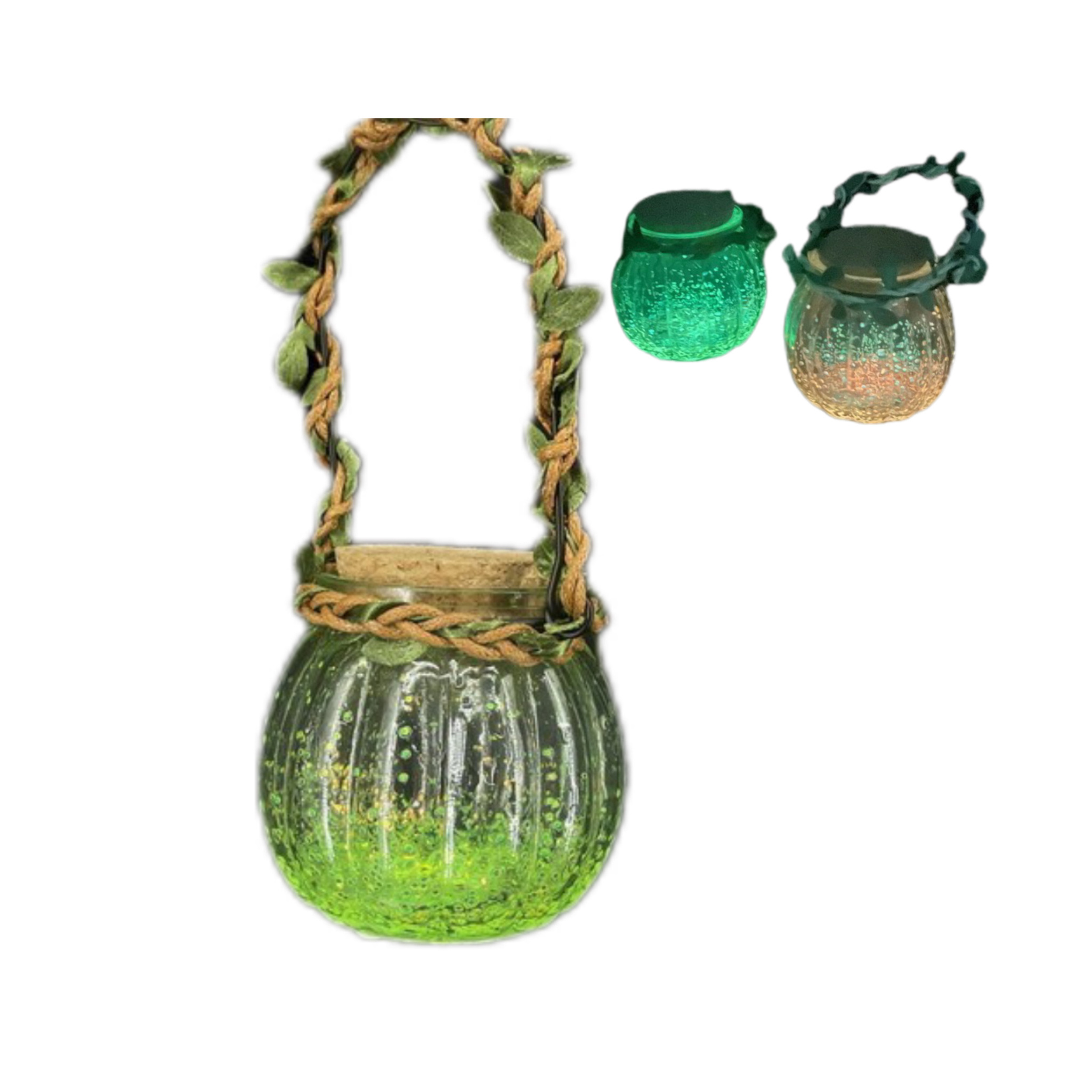 Hanging Fairy Tale Wishing Bottle Wall Hanging Art Glass Decorations for Home and Garden