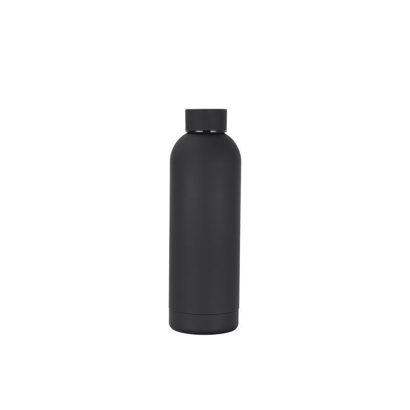 Custom Logo Sport Double Wall Vacuum Cup Small Mouth Insulated Thermos Flask Portable Metal Stainless Steel Thermal Water Bottle