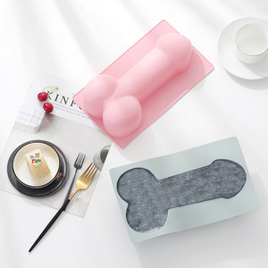 Food Grade Silicone Penis Cake Candle Mold Silicone Funny Cake Baking Molds for Birthday Party