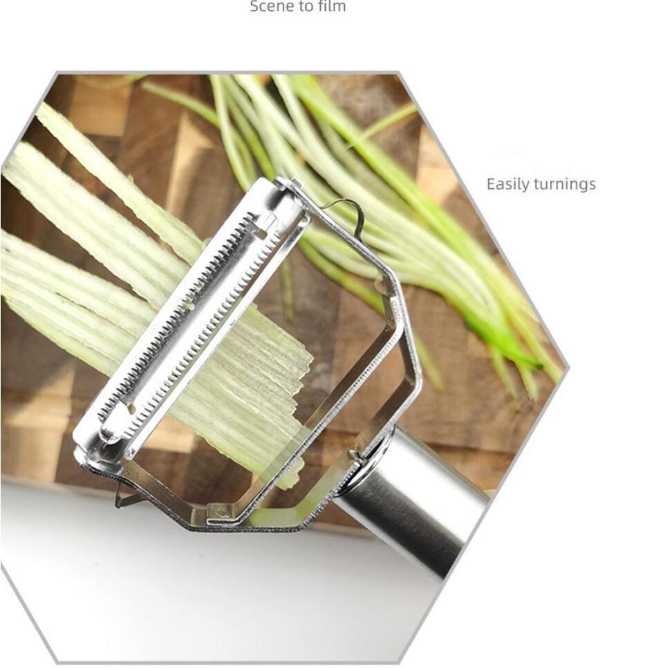 Custom Kitchen Gadgets Pricking Tool Stainless Steel Fruit Potato Peeler Julienne Peeler Vegetable Peeler