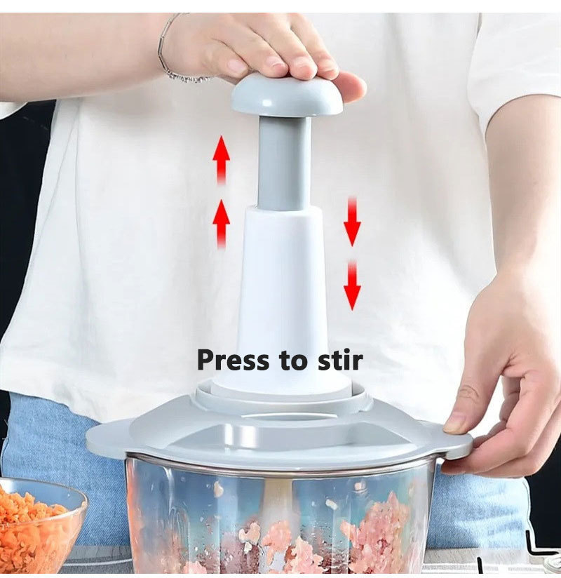 Hot Sale Hand Press Portable Hand Held Grinder Magic Shredder Garlic Herb Vegetable Meat Blender Food Chopper