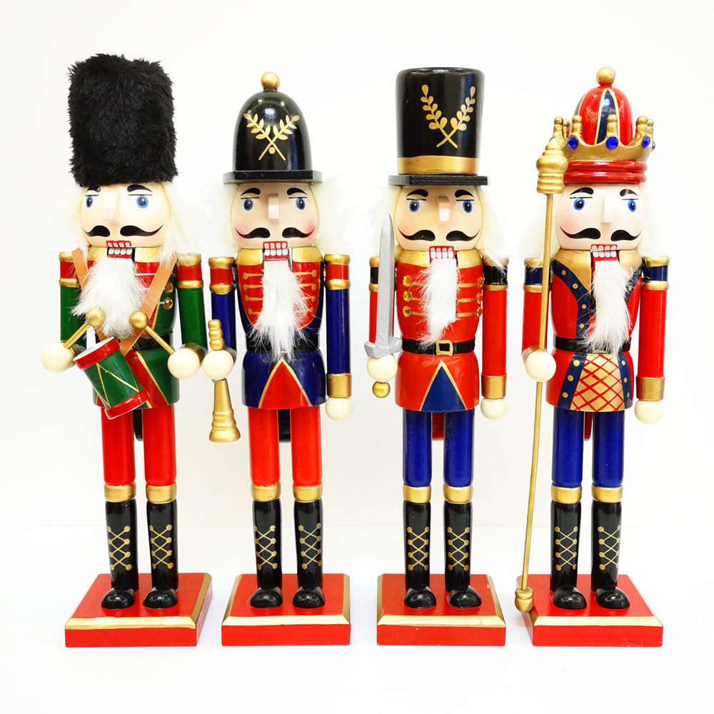 New Design Christmas Gifts Decoration 30 cm 12 Inch Wooden Nutcracker Soldier Ornaments