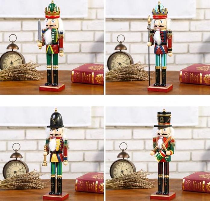 New Design Christmas Gifts Decoration 30 cm 12 Inch Wooden Nutcracker Soldier Ornaments