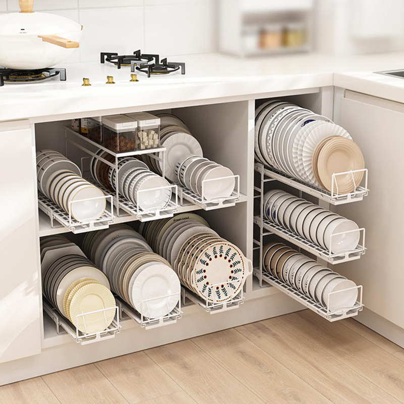 new kitchen products Storage Racks & Shelving Units modern shelf cabinet plate bowl dish rack slide