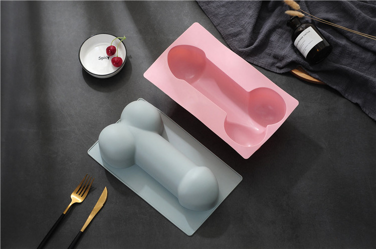 Food Grade Silicone Penis Cake Candle Mold Silicone Funny Cake Baking Molds for Birthday Party