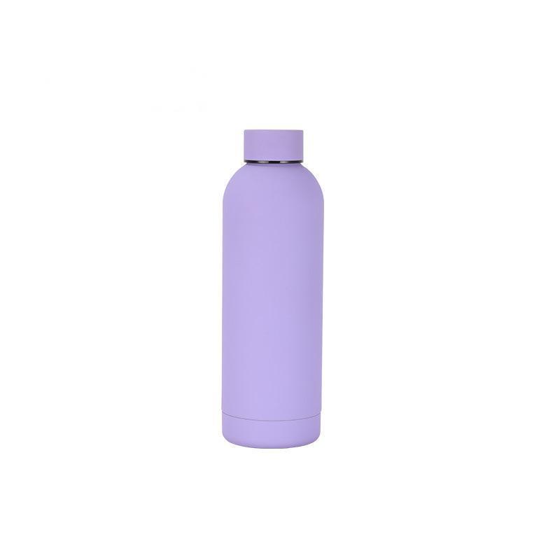 Custom Logo Sport Double Wall Vacuum Cup Small Mouth Insulated Thermos Flask Portable Metal Stainless Steel Thermal Water Bottle