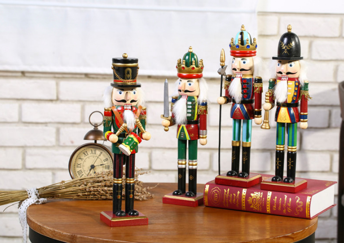 New Design Christmas Gifts Decoration 30 cm 12 Inch Wooden Nutcracker Soldier Ornaments