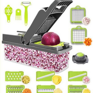 Vegetable Chopper Adjustable Vegetable Slicer Container Onion Chopper with Container Professional Food Chopper 12 in 1