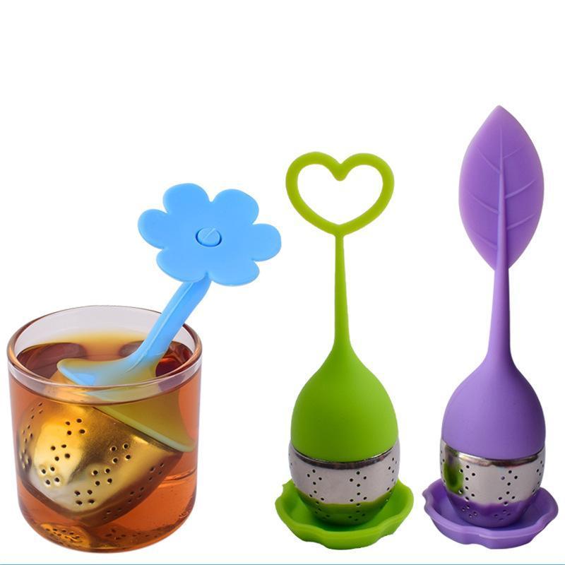 Silicone Handle 304 Stainless Steel Tea Strainers Infuser Steeper Filter Ball For Loose Leaf Herbal Tea